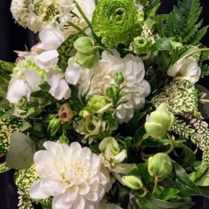 Elegant whites and greens